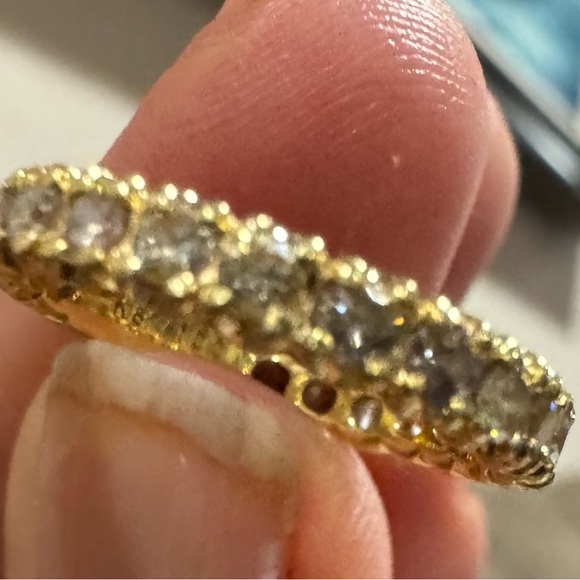 Dazzling natural 1 Ct diamonds champagne colors on 18k YG Ring size 5 - Picture 6 of 17